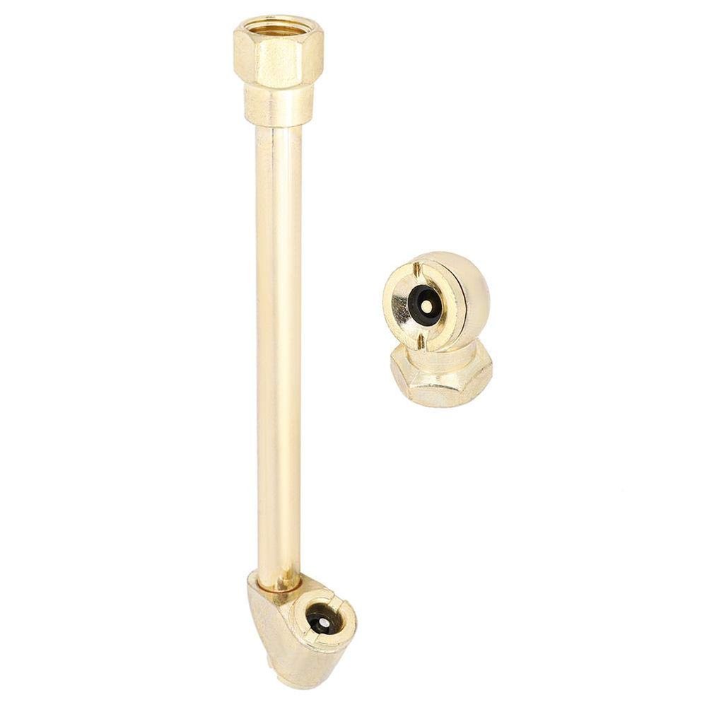 Tire Air Chuck 1/4 Inch Brass Dual Head Adapter