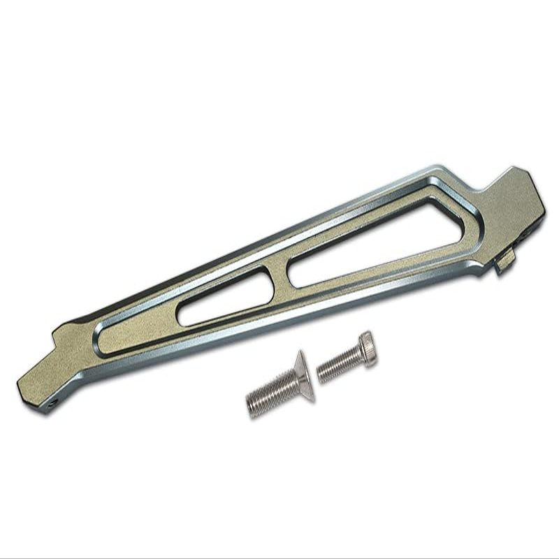 GPM for Arrma 1/7 Mojave 6S BLX Upgrade Parts Aluminum Front Chassis Brace - 1Pc Set Gray Silver