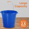 Mop Bucket 2.5 Gallon Bucket for Cleaning - Plastic Car Wash Bucket with Grip Handle - Royal Blue Small Durable Plastic Pail for Fishing, Mopping, Cleaning Camping -10 Liter view 3