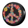 Foruidea Colorful Peace Flower Spare Tire Cover Dust-Proof Wheel Tire Cover Fit Trailer, RV, SUV and Many Vehicle 17 Inch view 1
