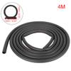 X AUTOHAUX 2 Pcs 4m 15x15mm Car D Shape Rubber Weather Waterproof Strip Seal Edge Protector Trim view 2