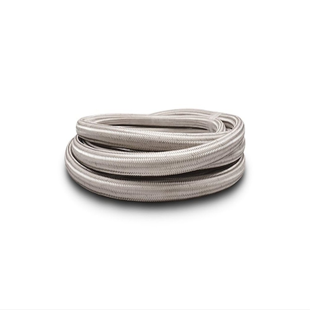 Vibrant SS Braided Flex Hose with PTFE Liner -12 AN (5 foot roll)