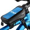 Roam Bike Universal Phone Holder + Waterproof Zipper Storage Case - Fits Smartphones Up To 4" x 7" - Velcro Strap Mounts To Bicycle Frame - Full Touchscreen Capabilities - Black view 1