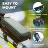 Roam Bike Universal Phone Holder + Waterproof Zipper Storage Case - Fits Smartphones Up To 4" x 7" - Velcro Strap Mounts To Bicycle Frame - Full Touchscreen Capabilities - Black view 4
