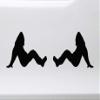 Minglewood Trading Silver - Pair of Mudflap Bigfoot Vinyl Decals - Sasquatch Believe - Die Cut Stickers - Each 10w x 7h inches view 1