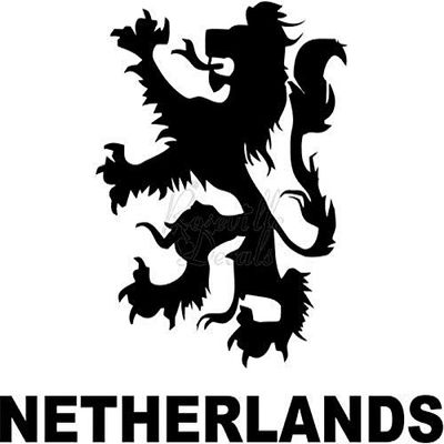 Roseville Decals Netherlands Lion Flag Holland Dutch Vinyl Decal Sticker for Home Office Decor Vehicle Window Sign Size- [20 inch] / [50 cm] Wide Color- Matte Black