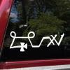 Minglewood Trading Red - Sigil of Archangel Michael Vinyl Decal - Die Cut Sticker - 12w x 4h inches view 2