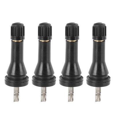 X AUTOHAUX 4pcs Tire Pressure Sensor Rubber Valve Stem Bevel Mouth Black for Nissan