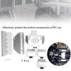 Tbest RC Skid Plate Set, Durable Chassis Armor Protection Axle Guard Kit 6Pcs Brass Parts for Off-Road Racing, RC Hobbyists, Daily Upgrades view 3