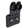 RecPro RV Double Cable TV Hookup Coaxial Plate | Camper Cable Hookup Plate (Black) | Made in America view 1