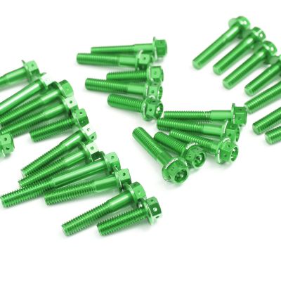 MC Motoparts Race Spec Engine Bolts Kit HEX Head M6 Compatible with TL1000R 1998-2003 98 99 00 01 02 03 (Green)