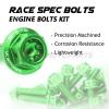 MC Motoparts Race Spec Engine Bolts Kit HEX Head M6 Compatible with TL1000R 1998-2003 98 99 00 01 02 03 (Green) view 3