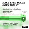 MC Motoparts Race Spec Engine Bolts Kit HEX Head M6 Compatible with TL1000R 1998-2003 98 99 00 01 02 03 (Green) view 4