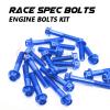 MC Motoparts Race Spec Engine Bolts Kit HEX Head M6 Compatible with GSX-R 1100 1986-1998 91 92 93 94 95 96 (Blue) view 2