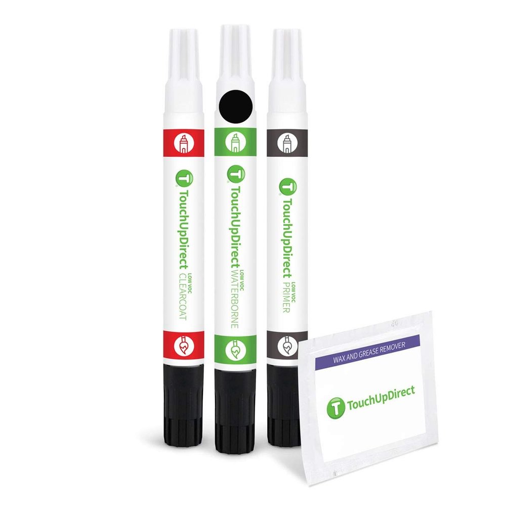 TouchUpDirect 41W Jet Black Pearl Compatible with Mazda Exact Match Touch Up Paint Combo - Preferred Kit