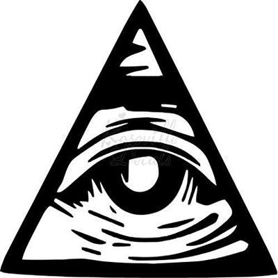 Roseville Decals All Seeing Eye Illuminati Vinyl Decal Sticker for Home Office Decor Vehicle Window Sign Size- [6 inch] / [15 cm] Wide Color- Matte Black