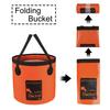 AUTODECO Collapsible Bucket 5 Gallon Container Folding Water Bucket Portable Wash Basin for Camping Fishing Travelling Outdoor Gardening Orange 1Pcs 20L view 2