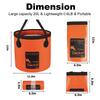 AUTODECO Collapsible Bucket 5 Gallon Container Folding Water Bucket Portable Wash Basin for Camping Fishing Travelling Outdoor Gardening Orange 1Pcs 20L view 3