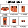AUTODECO Collapsible Bucket 5 Gallon Container Folding Water Bucket Portable Wash Basin for Camping Fishing Travelling Outdoor Gardening Orange 1Pcs 20L view 4