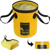 AUTODECO Collapsible Bucket 5 Gallon Container Folding Water Bucket Portable Wash Basin for Camping Fishing Travelling Outdoor Gardening Yellow 1Pcs 20L view 1