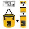 AUTODECO Collapsible Bucket 5 Gallon Container Folding Water Bucket Portable Wash Basin for Camping Fishing Travelling Outdoor Gardening Yellow 1Pcs 20L view 2