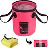 AUTODECO Collapsible Bucket 5 Gallon Container Folding Water Bucket Portable Wash Basin for Camping Fishing Travelling Outdoor Gardening Pink 1Pcs 20L view 1