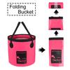 AUTODECO Collapsible Bucket 5 Gallon Container Folding Water Bucket Portable Wash Basin for Camping Fishing Travelling Outdoor Gardening Pink 1Pcs 20L view 2