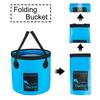 AUTODECO Collapsible Bucket 5 Gallon Container Folding Water Bucket Portable Wash Basin for Camping Fishing Travelling Outdoor Gardening Blue 1Pcs 20L view 2
