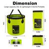 AUTODECO Collapsible Bucket 5 Gallon Container Folding Water Bucket Portable Wash Basin for Camping Fishing Travelling Outdoor Gardening Green 1Pcs 20L view 3