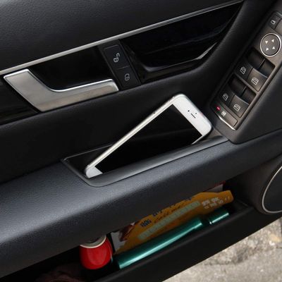 LLKUANG FRONT DOOR STORAGE BOX FOR MERCEDE BENZ C CLASS W204 (08-14 Black front door storage box)