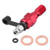 Banjo Bolt,M10x1.0mm Motorcycle Brake Master Caliper Aluminum Banjo Bolt Bleed Screw For Nipple Banjo Bolt + Dust Replacement (Red) view 1