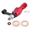 Banjo Bolt,M10x1.0mm Motorcycle Brake Master Caliper Aluminum Banjo Bolt Bleed Screw For Nipple Banjo Bolt + Dust Replacement (Red) view 4
