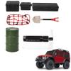 Tbest Oil Drum Storage Box Shovel Luggage net Sticker RC car Decorative Tools(Black) Rc Roof Net Rc Crawler Net view 3