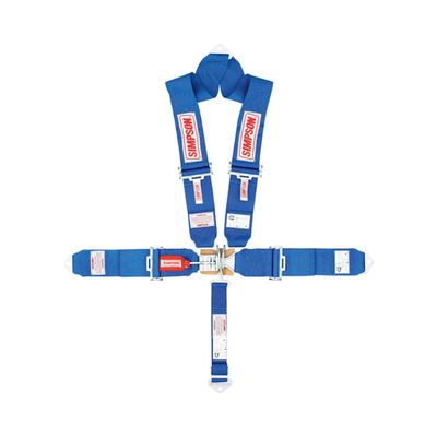 SIMPSON Racing 29065R Harness - Latch & Link (V-Type) - 5 Point - SFI 16.1 - Pull Down - Bolt in - Roll Bar MNT - 55 inch L - Red - Each