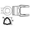 One New Outer Tube Yoke Fits Land Pride AFM40168, AFM40200, PD15, PD25, PD35, PR2572, PR2596, RC1548, RC1560, RC1572 Models Interchangeable with 1704027, 1704027-A, BP204046851-A view 3