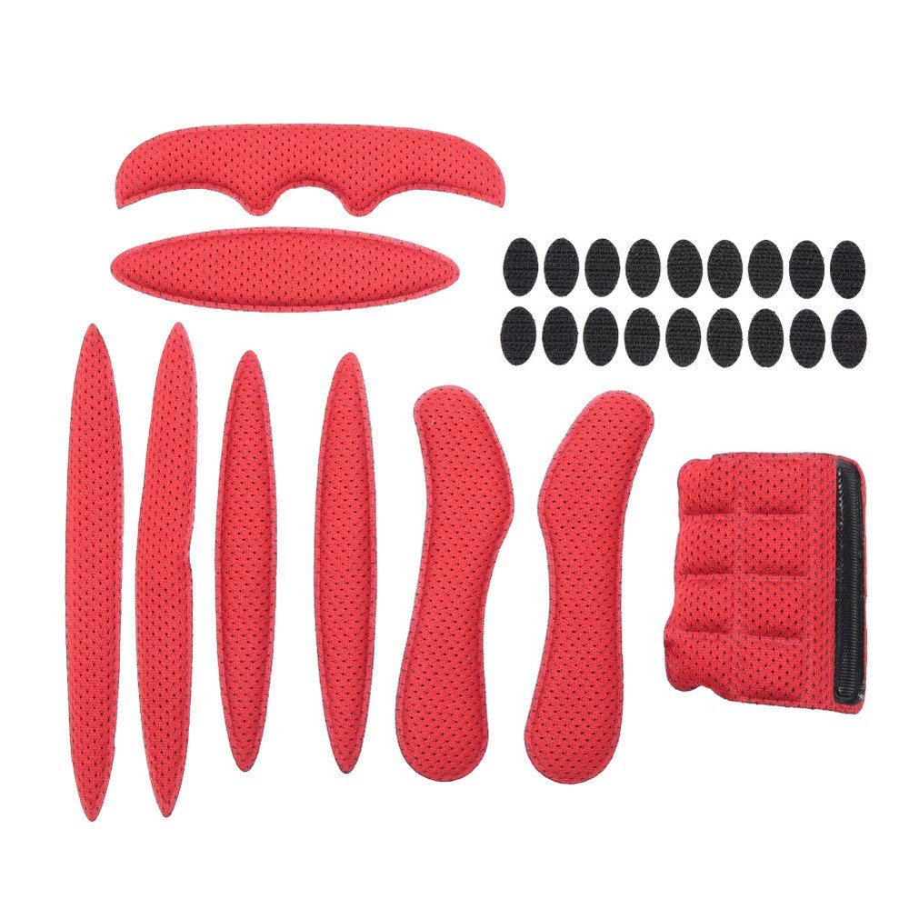 Helmet Foam Pads, Helmet Padding Anti-Collision Helmet Sponge Pads, Helmet Replacement Universal Foam Pads Set for Bike Motorcycle Cycling Helmet(Red)