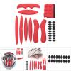 Helmet Foam Pads, Helmet Padding Anti-Collision Helmet Sponge Pads, Helmet Replacement Universal Foam Pads Set for Bike Motorcycle Cycling Helmet(Red) view 3