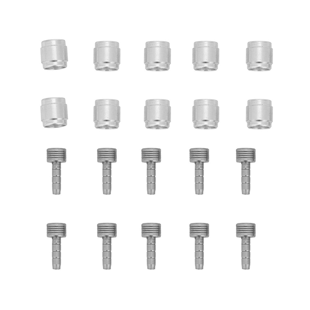 Brake Olive and Connecting Insert Kit, 10 Set Olive and Barb Disc Brake Olive Insert, Hydraulic Disc Brake Hose Olive Connector Insert Replacement Part
