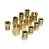 A-Team Performance Brake Line Fittings Assortment Kit - Brass Fittings & Auto Flaring Nuts - 3/8"-24 Threads & Female Brake Line Union - Coupler, Joiner & Coupling Hardware Kit - Pack of 12 Copper view 1