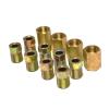 A-Team Performance Brake Line Fittings Assortment Kit - Brass Fittings & Auto Flaring Nuts - 3/8"-24 Threads & Female Brake Line Union - Coupler, Joiner & Coupling Hardware Kit - Pack of 12 Copper view 3