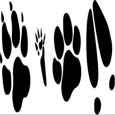 Roseville Decals Animal Tracks Hunting Bear Deer Raccon Vinyl Decal Sticker for Home Office Decor Vehicle Window Sign Size- [15 inch] / [38 cm] Wide Color- Matte Black