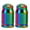 Valve Covers, 2Pcs Alloy Valve Covers Tyre Valve Dust Cover for Road (America Valve-Colorful) and Spare Parts view 1