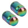 Valve Covers, 2Pcs Alloy Valve Covers Tyre Valve Dust Cover for Road (America Valve-Colorful) and Spare Parts view 3