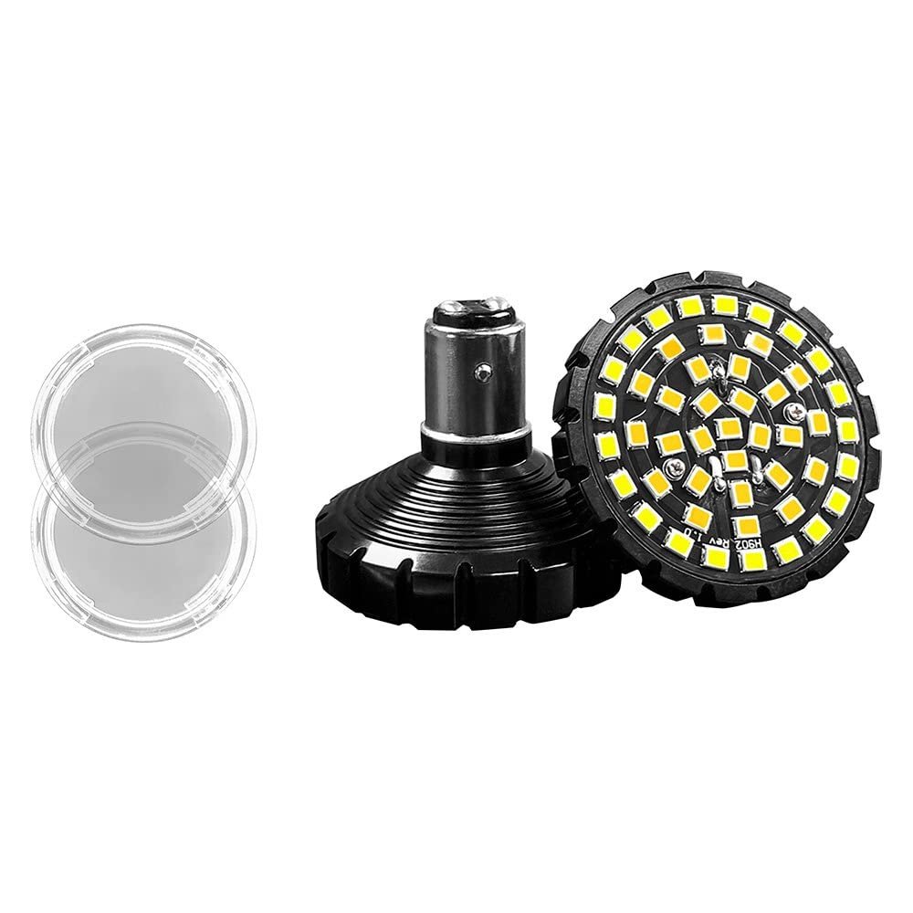 XKGLOW XK1157B-WA-C Motorcycle Front LED Turn Signal Kit - Bullet Style Clear Lenses
