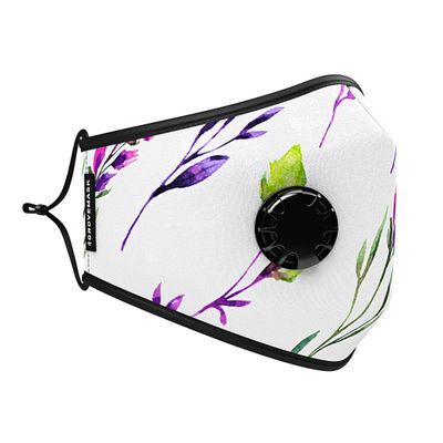 Grove Mask Face Mask w/ 7X PM2.5 Filters - Reusable Cloth Face Mask for Pollen, Smoke, Dust, Allergens - Perfect for Cycling, Running, Training, Motorcycle, Botanical, One Size (VCGRV001)