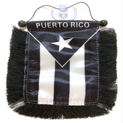 Puerto Rico flags for cars accessories sticker decals Puerto Rican PR homes Boricua banderas para autos small mini Banner hanging window car flags accessory for men women (PR decoration)