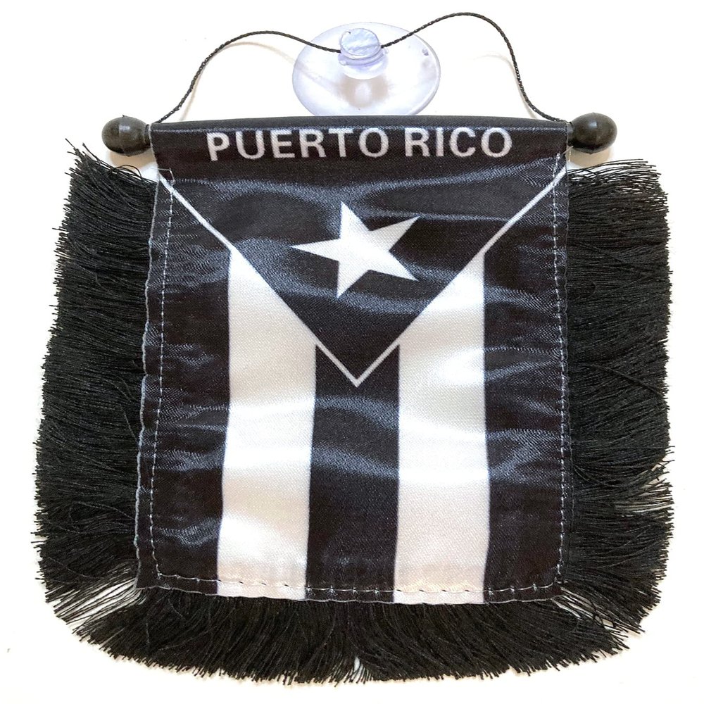 Puerto Rico flags for cars accessories sticker decals Puerto Rican PR homes Boricua banderas para autos small mini Banner hanging window car flags accessory for men women (PR decoration)