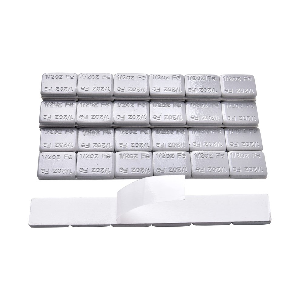 A A IN AA024 1/2oz Adhesive Stick On Wheel Weights, Tire Weights For Wheel Balancing 48Strips/Box, Gray, 288pcs Tape Made in US, Grey, (0.5oz)