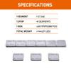 A A IN AA024 1/2oz Adhesive Stick On Wheel Weights, Tire Weights For Wheel Balancing 48Strips/Box, Gray, 288pcs Tape Made in US, Grey, (0.5oz) view 4