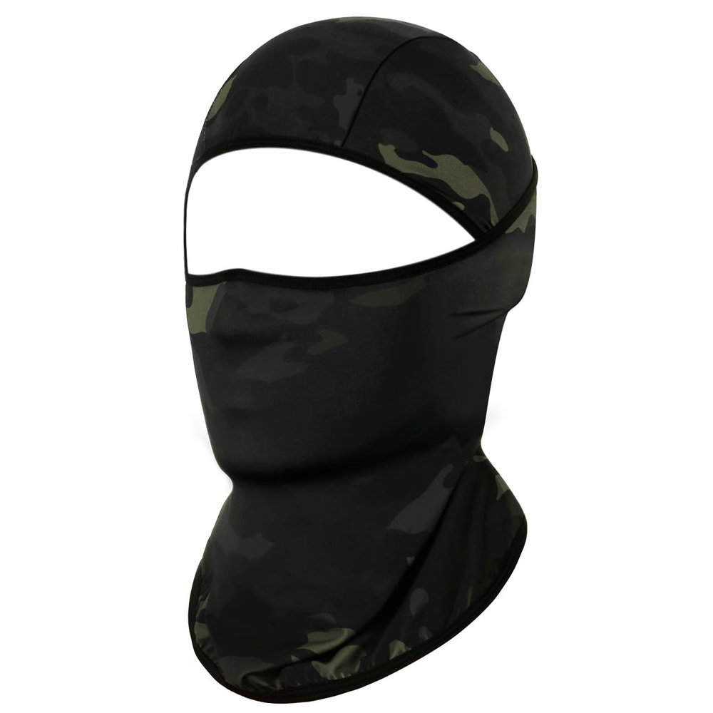 Achiou Ski Mask Balaclava Shiesty, Motorcycle Summer Ice Silk Cooling Thin Breathable UV Protection for Men Women Black Camouflage